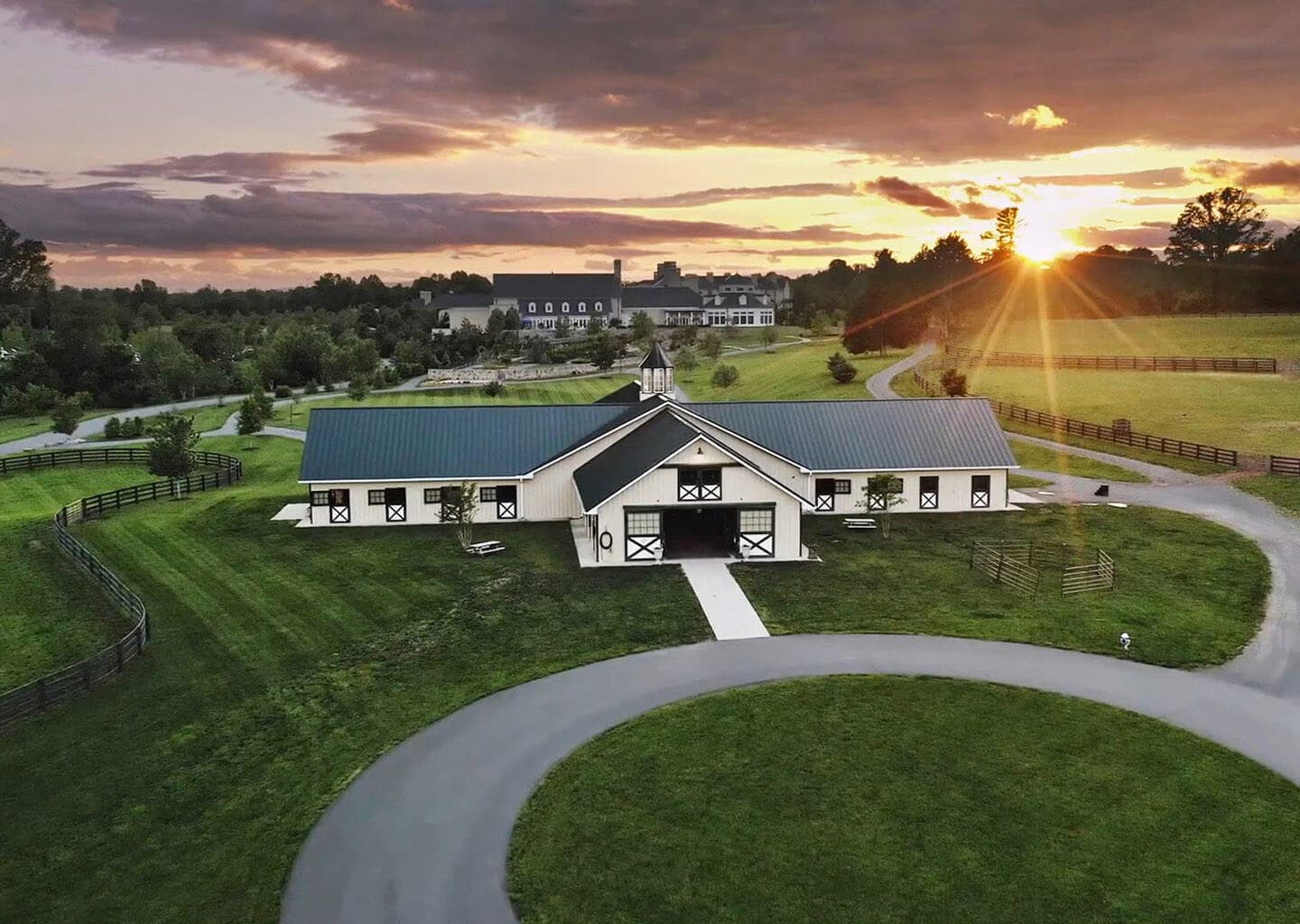 Aerial view of Middleburg's stables